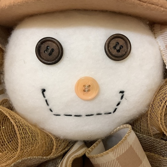 NWT Custom Designed Champagne Snowman Wreath - Picture 4 of 5